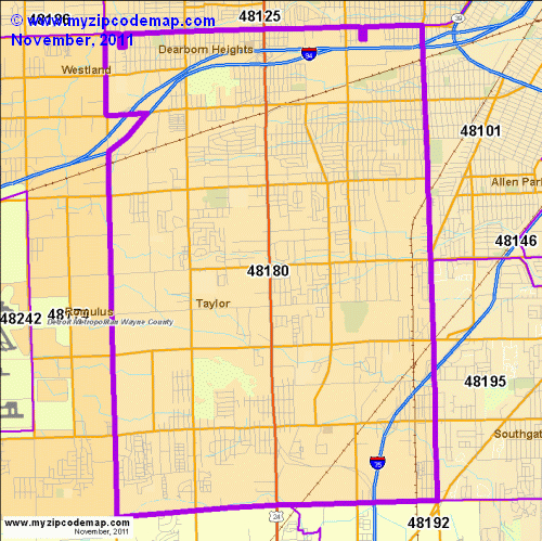 map of 48180