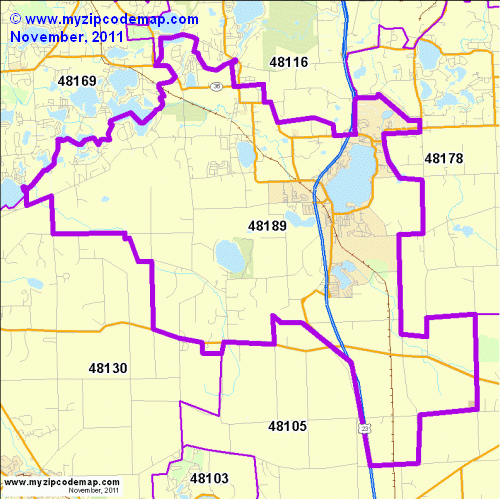 Michigan Zip Code Map Images