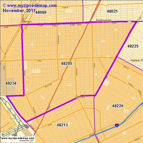 map of 48205