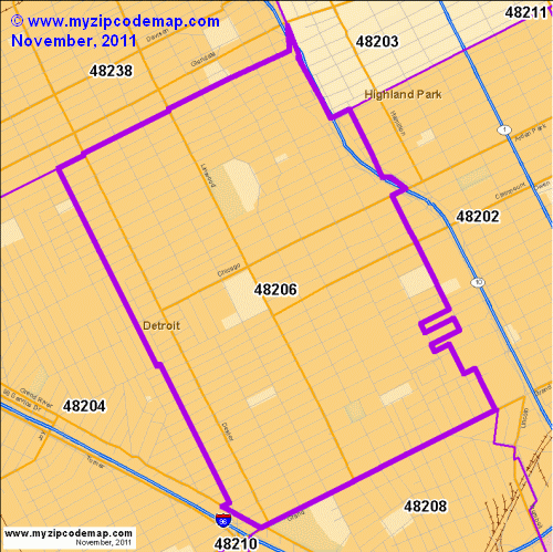 map of 48206