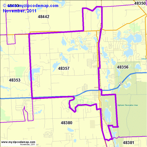 map of 48357