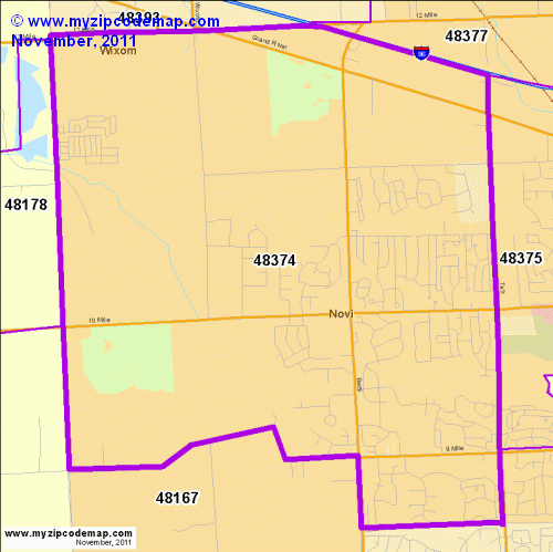 map of 48374