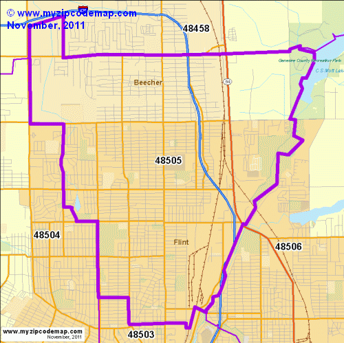map of 48505