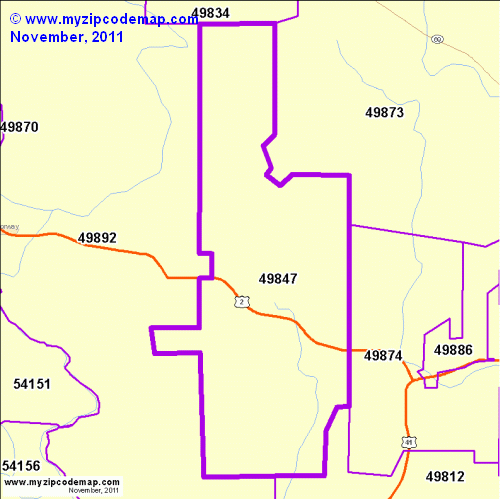 map of 49847
