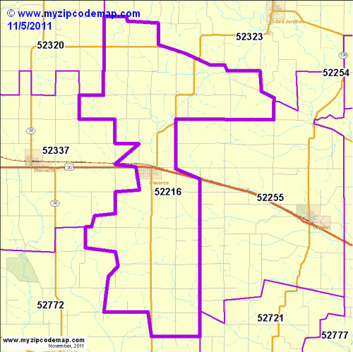 map of 52216