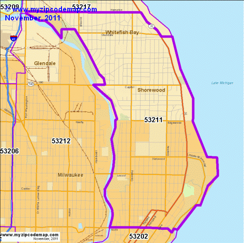 map of 53211