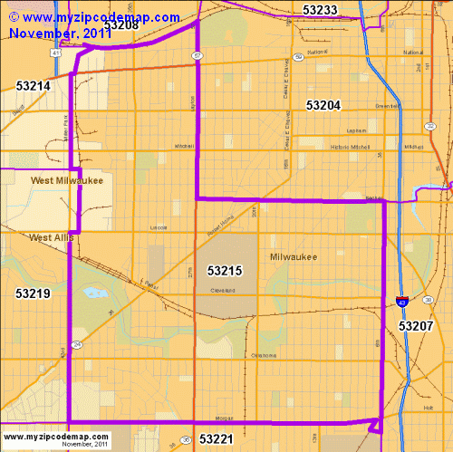 map of 53215