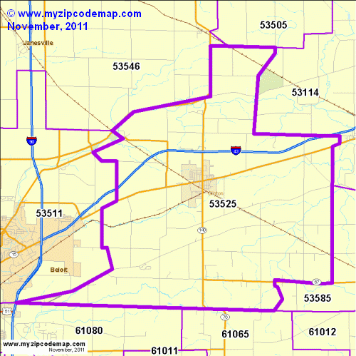 map of 53525