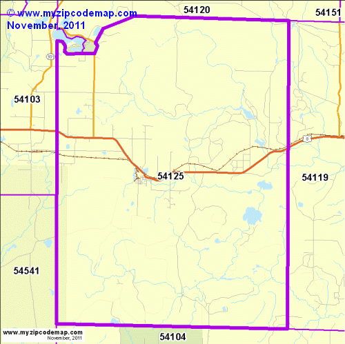 map of 54125
