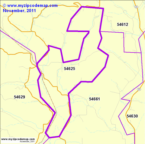 map of 54625