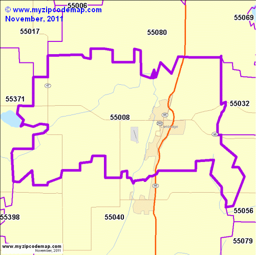map of 55008