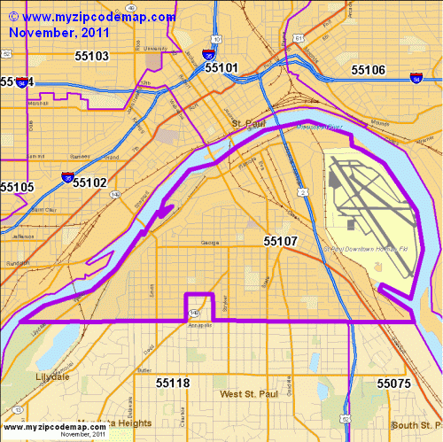 map of 55107
