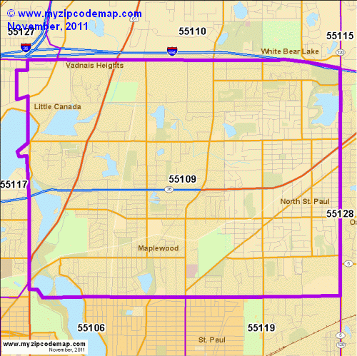 map of 55109