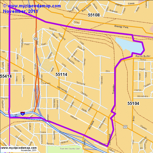 map of 55114
