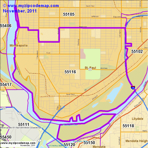 map of 55116