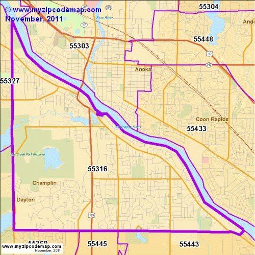 map of 55316
