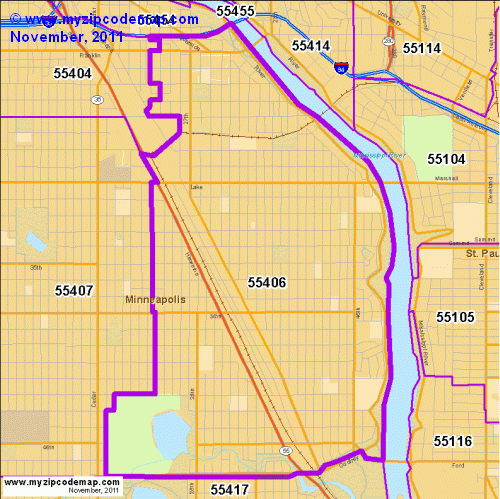 map of 55406