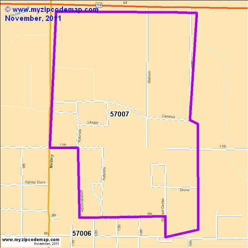 map of 57007