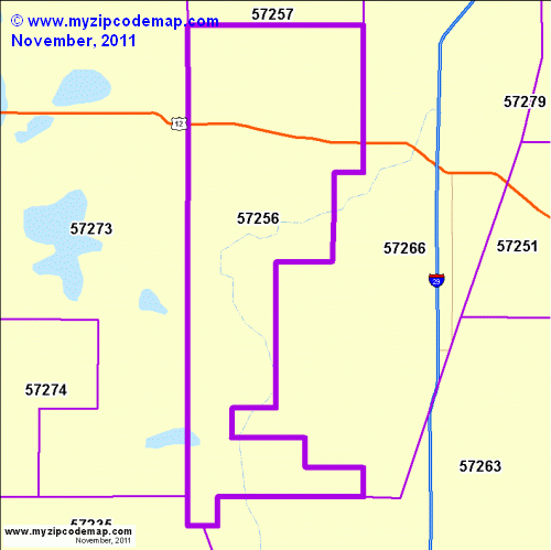 map of 57256