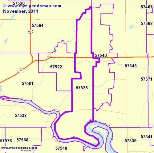 map of 57536