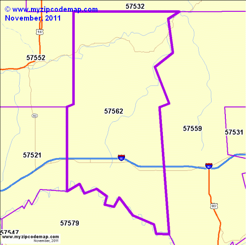 map of 57562