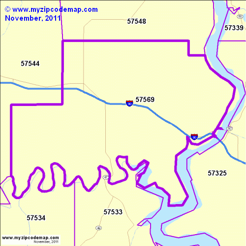 map of 57569