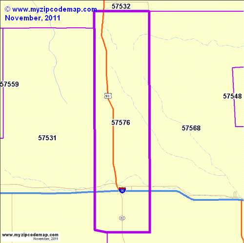 map of 57576