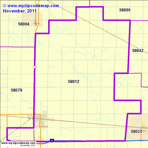 map of 58012