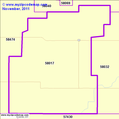 map of 58017