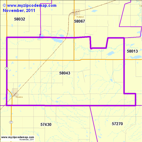 map of 58043
