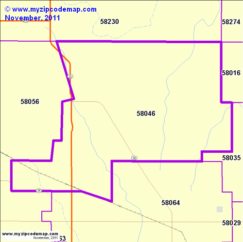 map of 58046