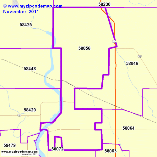 map of 58056