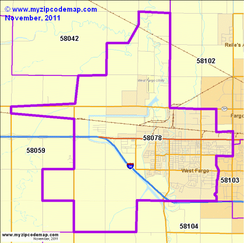 map of 58078