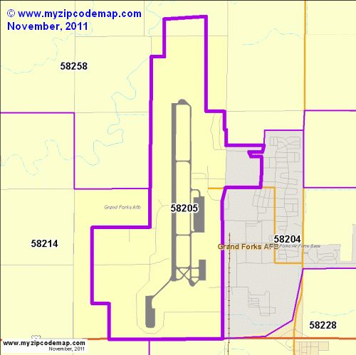 map of 58205