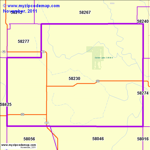 map of 58230