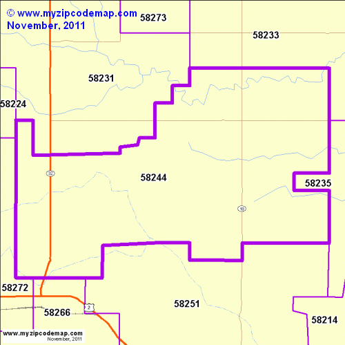map of 58244