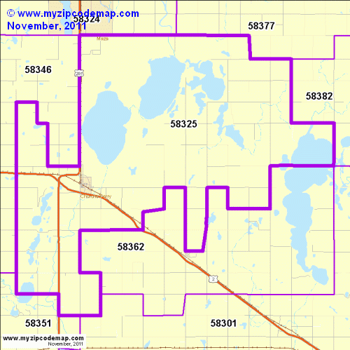 map of 58325
