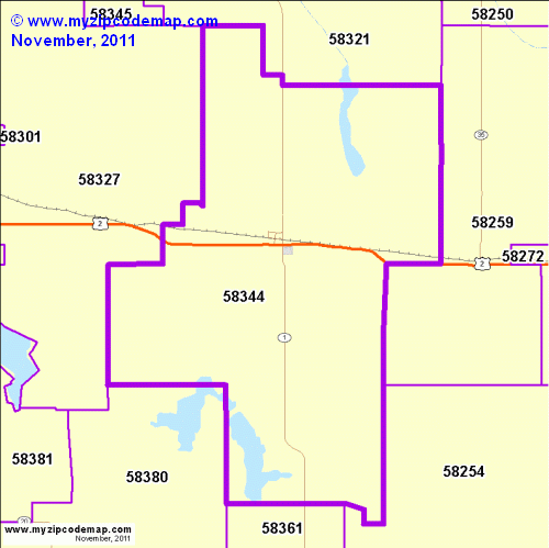 map of 58344