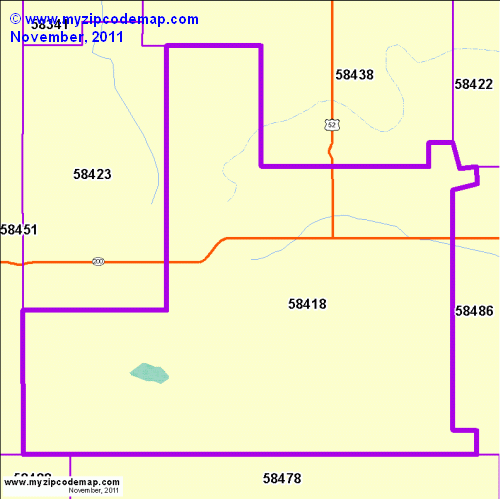 map of 58418