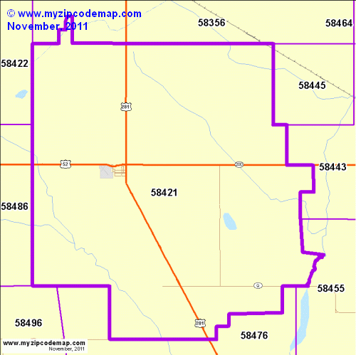 map of 58421