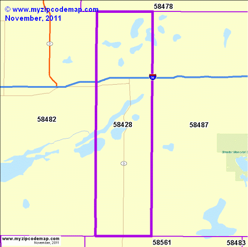 map of 58428