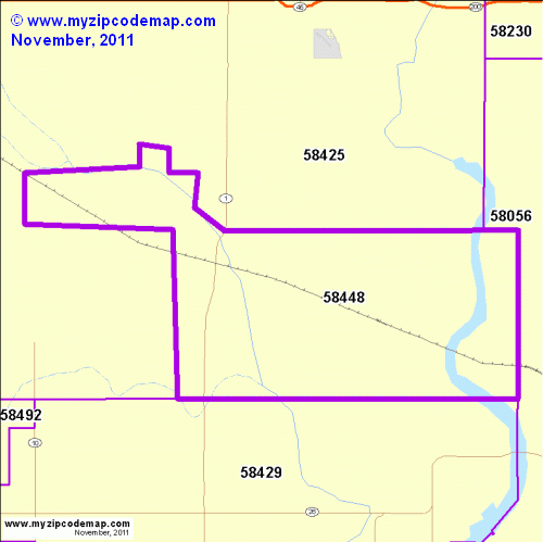 map of 58448