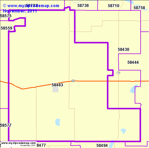 map of 58463