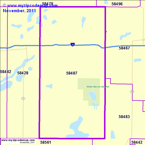 map of 58487