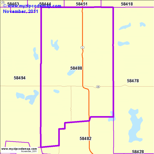map of 58488