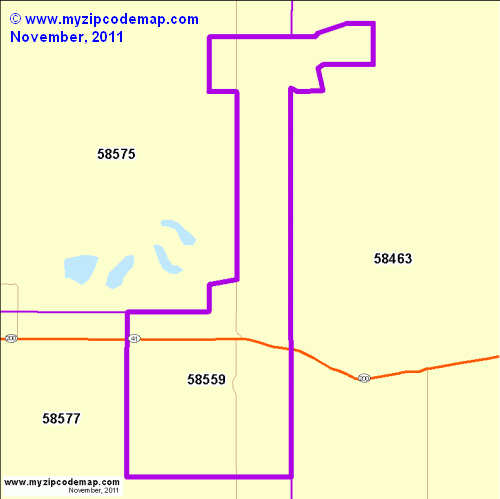 map of 58559