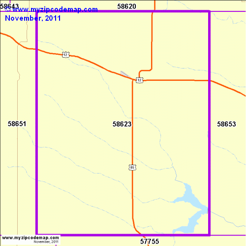 map of 58623