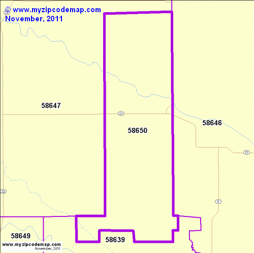 map of 58650