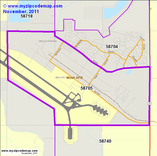 map of 58705