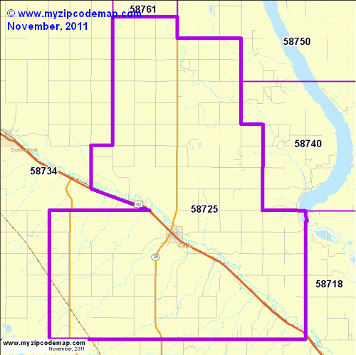 map of 58725